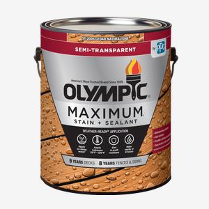 OLYMPIC<sup>®</sup> MAXIMUM<sup>®</sup> Semi-Transparent Low VOC