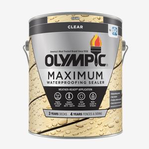 OLYMPIC<sup>®</sup> MAXIMUM<sup>®</sup> Clear Waterproofing Sealant Low VOC