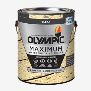 OLYMPIC<sup>®</sup> MAXIMUM<sup>®</sup> Clear Waterproofing Sealant Low VOC