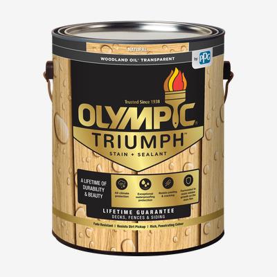 OLYMPIC<sup>®</sup> TRIUMPH<sup>™</sup> Woodland Oil<sup>®</sup> Exterior Transparent Stain + Sealant 🇨🇦 